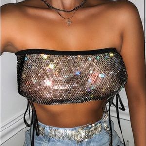 Bling Sparkle Tube Top🖤